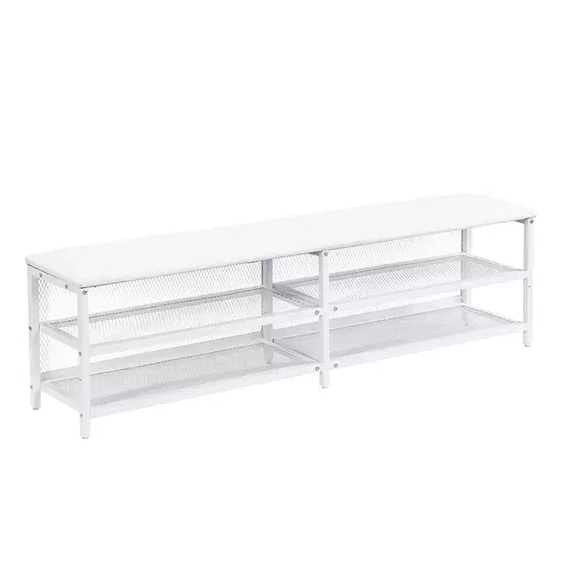 Cadre de lit plateforme en métal pleine/double avec étagères de rangement à deux niveaux, station de recharge, armoire de rangement - ModernLuxe