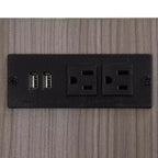 Cadre de lit plateforme en métal pleine/double avec étagères de rangement à deux niveaux, station de recharge, armoire de rangement - ModernLuxe