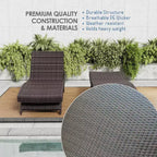 Chaise longue Nestl pour l'extérieur, ensemble de chaises longues de patio en osier, chaise longue d'extérieur avec dossier inclinable