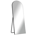 PexFix Miroir en bois surdimensionné arqué de 25 po L x 63 po H, pleine longueur, noir, mural ou sur pied