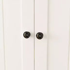 Armoire blanche Hitow double porte, un tiroir, 4 niveaux de rangement