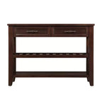 Console Whisen de style milieu de siècle avec deux tiroirs de rangement et deux étagères
