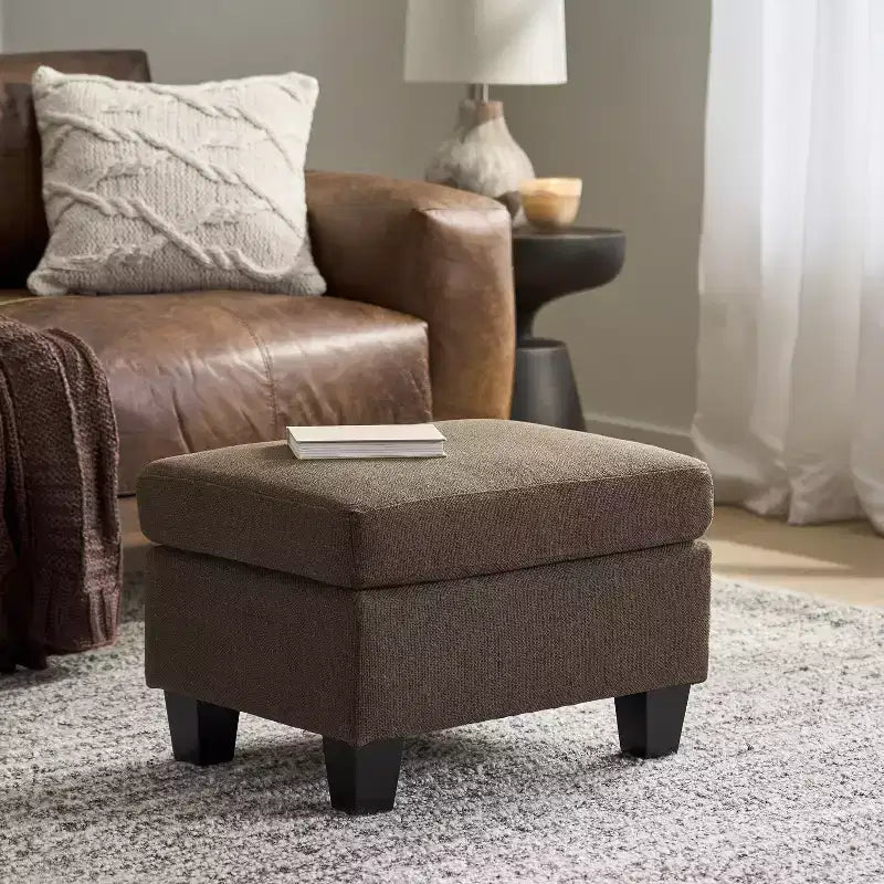 GDFStudio Judkins Pouf Contemporain Rembourré en Tissu