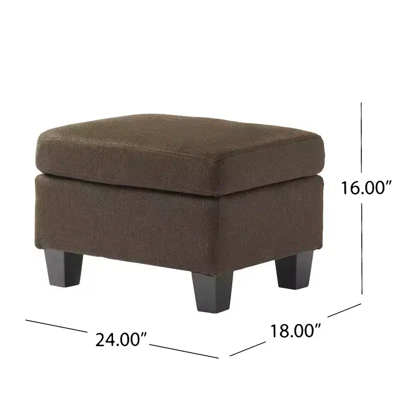 GDFStudio Judkins Pouf Contemporain Rembourré en Tissu