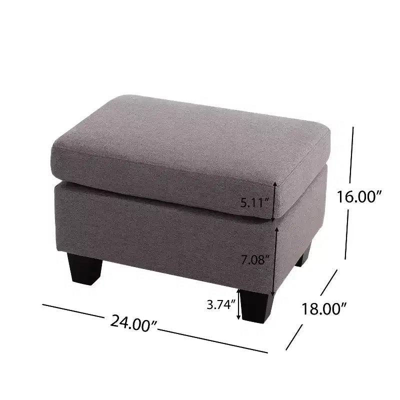 GDFStudio Judkins Pouf Contemporain Rembourré en Tissu