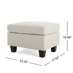 GDFStudio Judkins Pouf Contemporain Rembourré en Tissu