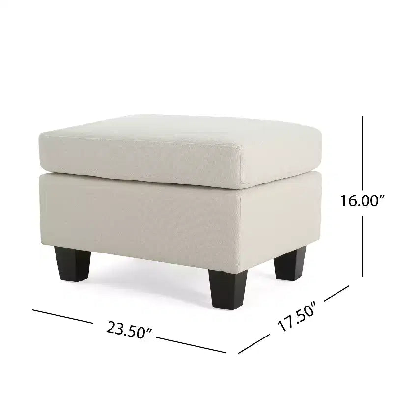 GDFStudio Judkins Pouf Contemporain Rembourré en Tissu