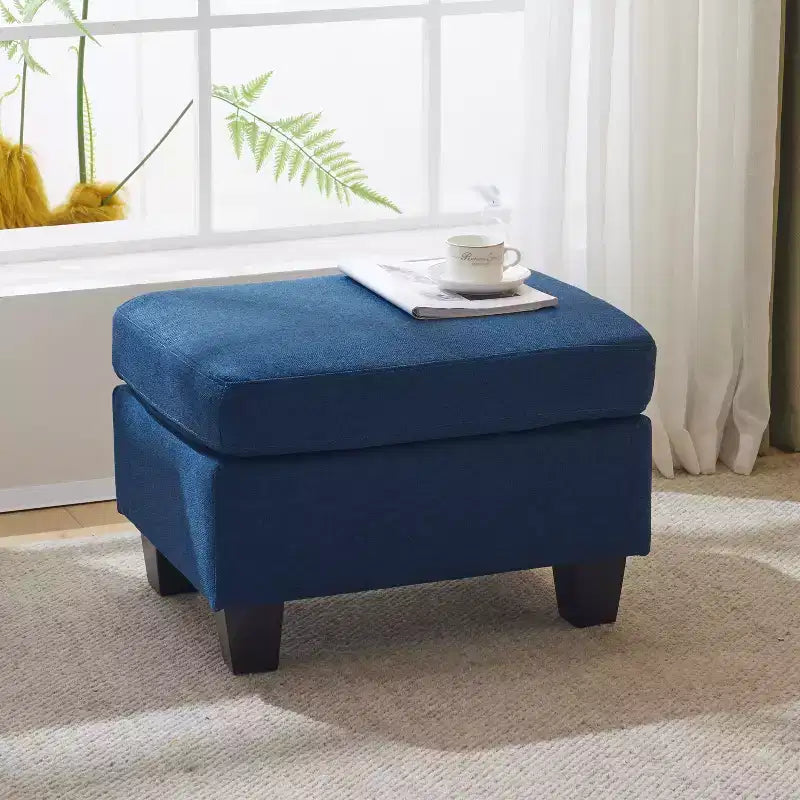 GDFStudio Judkins Pouf Contemporain Rembourré en Tissu