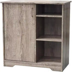 Kings Brand Furniture - Armoire d'appoint avec 3 étagères et 1 placard, Chêne