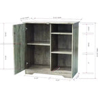 Kings Brand Furniture - Armoire d'appoint avec 3 étagères et 1 placard, Chêne