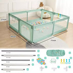 GOTGELIF 71x59 Parc pour bébé 4 panneaux, spacieux et sécurisé, pliable