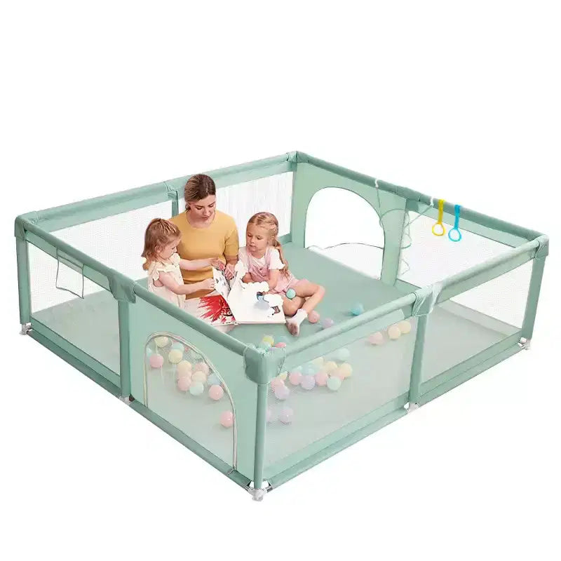 GOTGELIF 71x59 Parc pour bébé 4 panneaux, spacieux et sécurisé, pliable