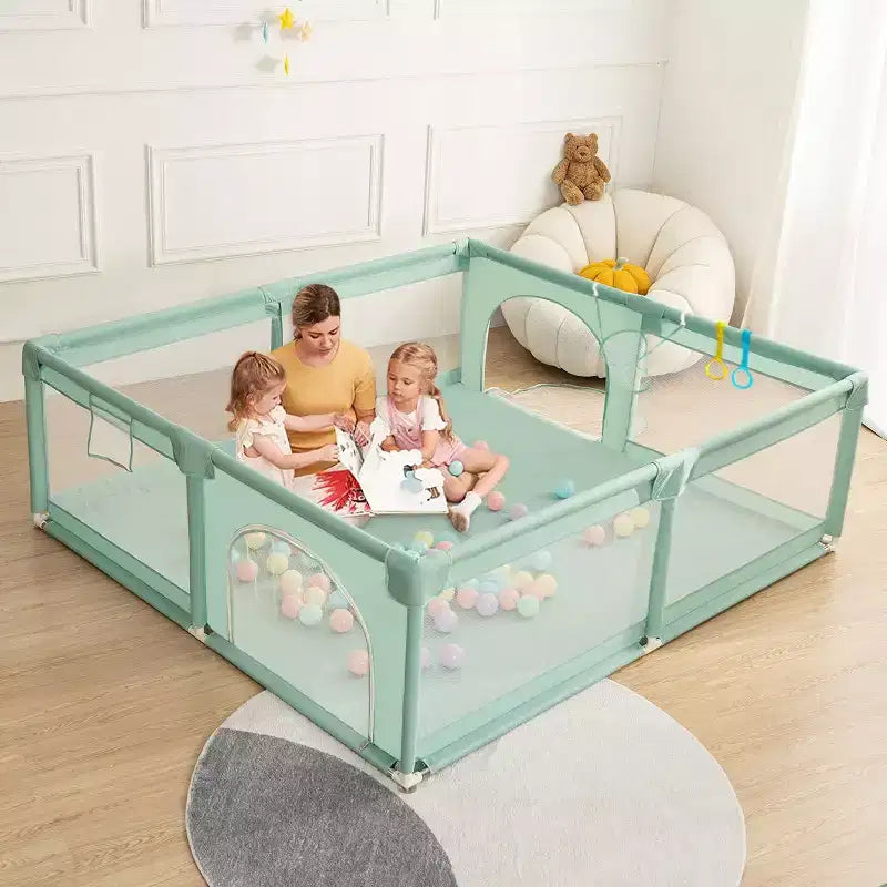 GOTGELIF 71x59 Parc pour bébé 4 panneaux, spacieux et sécurisé, pliable