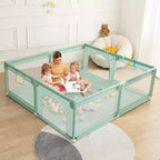 GOTGELIF 71x59 Parc pour bébé 4 panneaux, spacieux et sécurisé, pliable