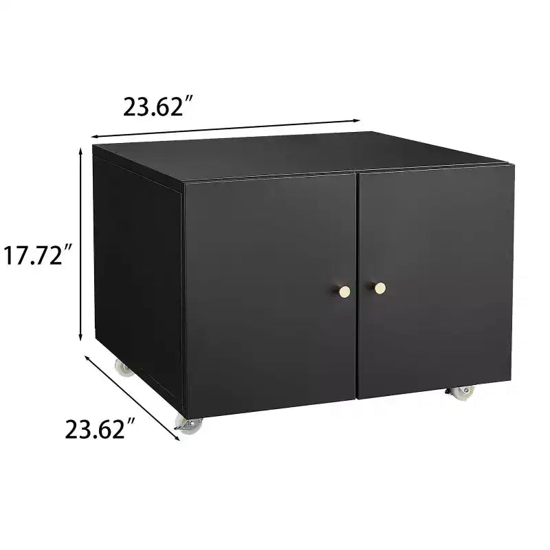 Support d'imprimante avec rangement, meuble d'imprimante pour photocopieuse avec 2 portes, meuble de classement mobile en acier, armoire de rangement roulante sur roulettes pour le bureau à domicile