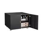 Support d'imprimante avec rangement, meuble d'imprimante pour photocopieuse avec 2 portes, meuble de classement mobile en acier, armoire de rangement roulante sur roulettes pour le bureau à domicile