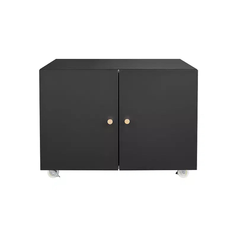 Support d'imprimante avec rangement, meuble d'imprimante pour photocopieuse avec 2 portes, meuble de classement mobile en acier, armoire de rangement roulante sur roulettes pour le bureau à domicile