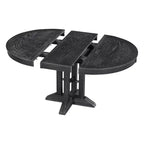 Table de salle à manger extensible en bois style ferme Whisen avec rallonge de 35,5 cm