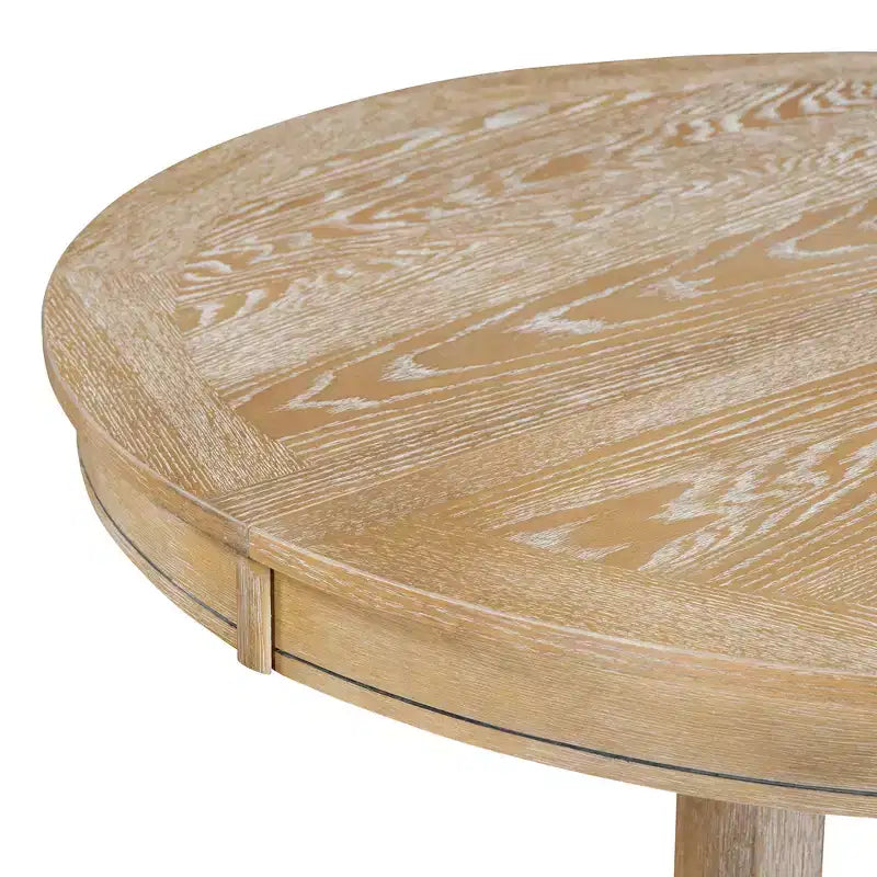 Table de salle à manger extensible en bois style ferme Whisen avec rallonge de 35,5 cm