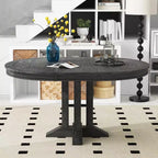 Table de salle à manger extensible en bois style ferme Whisen avec rallonge de 35,5 cm