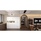 Ensemble d'armoires de cuisine Famapy : Rangement généreux, structure solide et design épuré