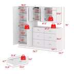 Ensemble d'armoires de cuisine Famapy : Rangement généreux, structure solide et design épuré