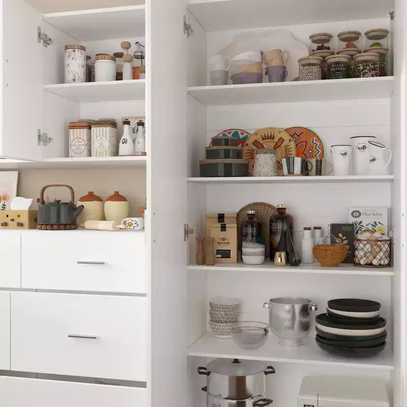 Ensemble d'armoires de cuisine Famapy : Rangement généreux, structure solide et design épuré