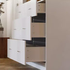 Ensemble d'armoires de cuisine Famapy : Rangement généreux, structure solide et design épuré