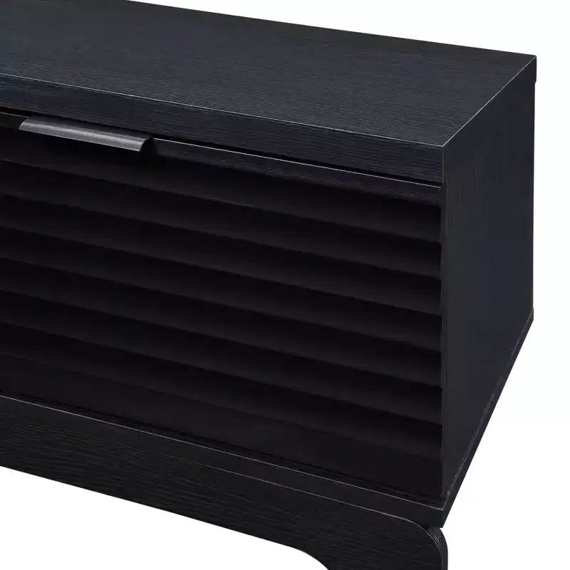 Meuble TV en bois AndMakers 58,66 po avec 2 placards de rangement, convient aux téléviseurs jusqu'à 65 po.