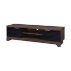 Meuble TV en bois AndMakers 58,66 po avec 2 placards de rangement, convient aux téléviseurs jusqu'à 65 po.