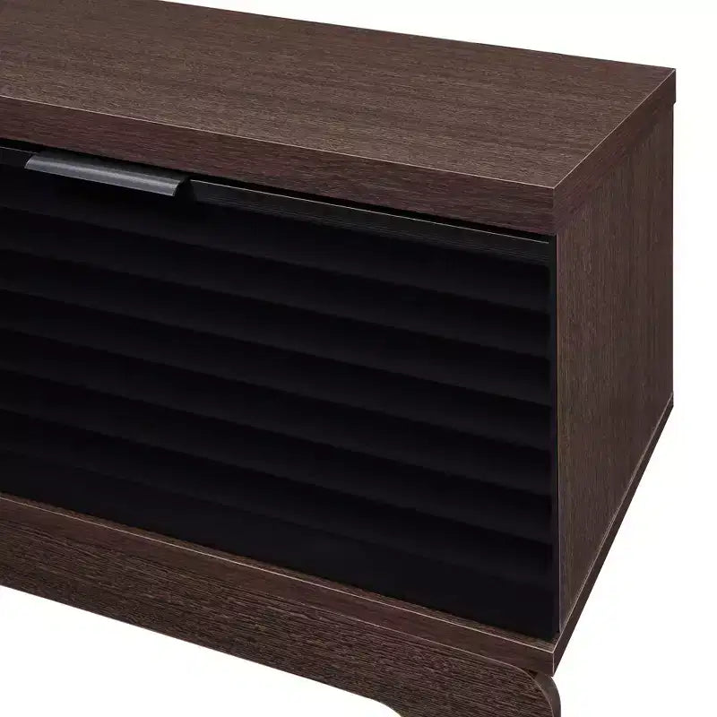 Meuble TV en bois AndMakers 58,66 po avec 2 placards de rangement, convient aux téléviseurs jusqu'à 65 po.