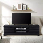 Meuble TV en bois AndMakers 58,66 po avec 2 placards de rangement, convient aux téléviseurs jusqu'à 65 po.