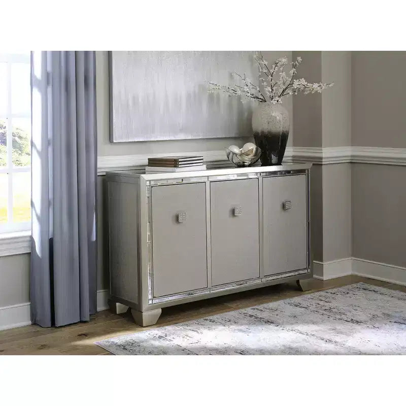 Signature Design by Ashley Chaseton - Meuble d'appoint contemporain couleur champagne