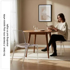 Chaise de salle à manger LeisureMod Murray de style moderne du milieu du siècle - Design en cascade en acrylique, ergonomique et empilable, lot de 4