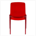 Chaise de salle à manger LeisureMod Murray de style moderne du milieu du siècle - Design en cascade en acrylique, ergonomique et empilable, lot de 4