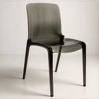 Chaise de salle à manger LeisureMod Murray de style moderne du milieu du siècle - Design en cascade en acrylique, ergonomique et empilable, lot de 4