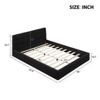 Lit plateforme entièrement rembourré Whisen Elegant Queen Size avec tête de lit
