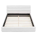 Lit plateforme entièrement rembourré Whisen Elegant Queen Size avec tête de lit