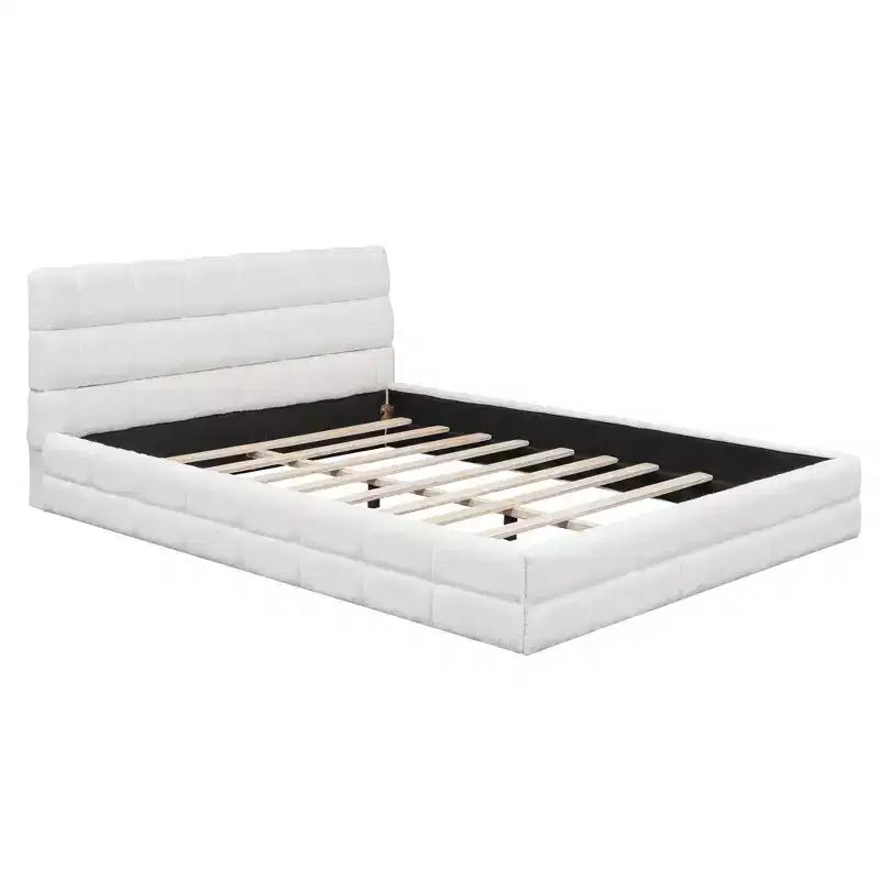 Lit plateforme entièrement rembourré Whisen Elegant Queen Size avec tête de lit