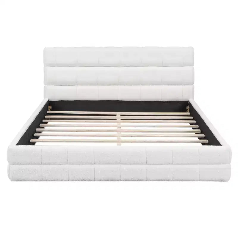 Lit plateforme entièrement rembourré Whisen Elegant Queen Size avec tête de lit