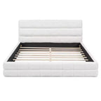 Lit plateforme entièrement rembourré Whisen Elegant Queen Size avec tête de lit