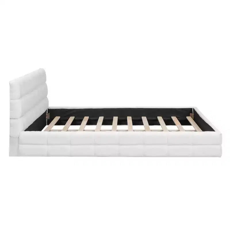 Lit plateforme entièrement rembourré Whisen Elegant Queen Size avec tête de lit