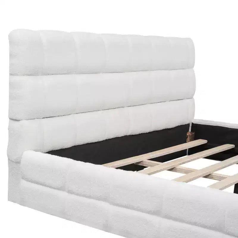 Lit plateforme entièrement rembourré Whisen Elegant Queen Size avec tête de lit