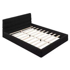 Lit plateforme entièrement rembourré Whisen Elegant Queen Size avec tête de lit