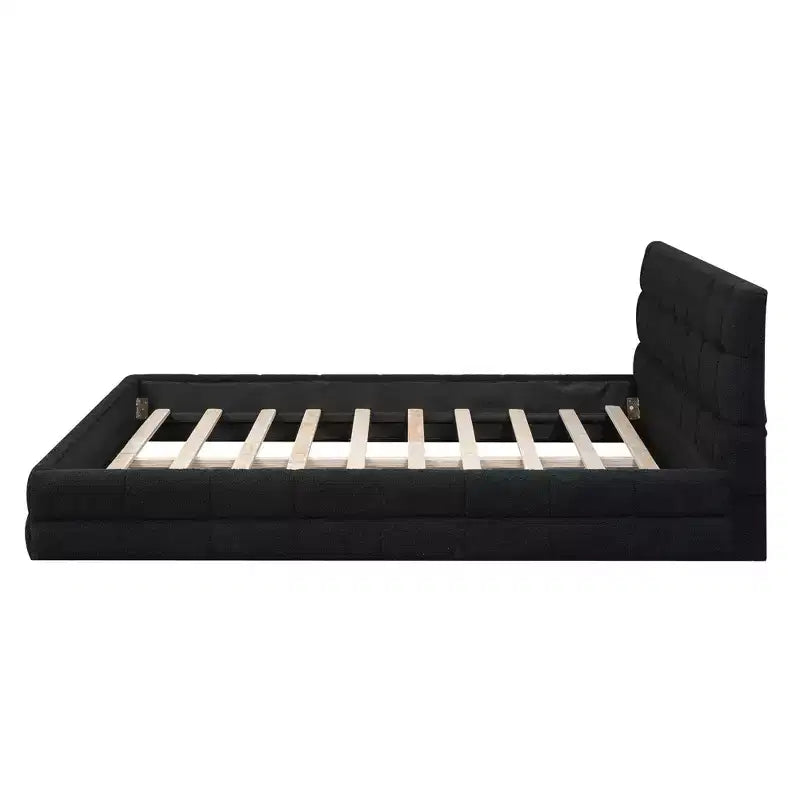 Lit plateforme entièrement rembourré Whisen Elegant Queen Size avec tête de lit