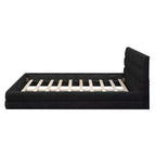 Lit plateforme entièrement rembourré Whisen Elegant Queen Size avec tête de lit