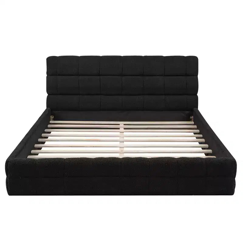 Lit plateforme entièrement rembourré Whisen Elegant Queen Size avec tête de lit