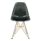 Chaises de salle à manger modernes en acrylique LeisureMod Cresco (lot de 2) - Piètement en chrome doré Eiffel, chaises d'appoint élégantes pour salles à manger et cuisines contemporaines