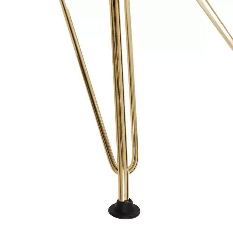 Chaises de salle à manger modernes en acrylique LeisureMod Cresco (lot de 2) - Piètement en chrome doré Eiffel, chaises d'appoint élégantes pour salles à manger et cuisines contemporaines