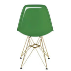 Chaises de salle à manger modernes en acrylique LeisureMod Cresco (lot de 2) - Piètement en chrome doré Eiffel, chaises d'appoint élégantes pour salles à manger et cuisines contemporaines